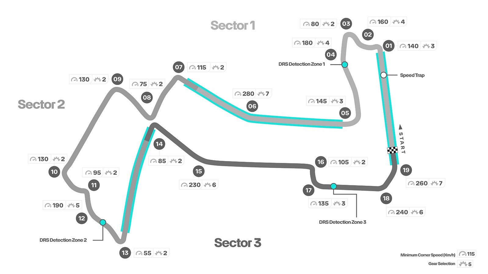 Marina Bay Street Circuit circuit map